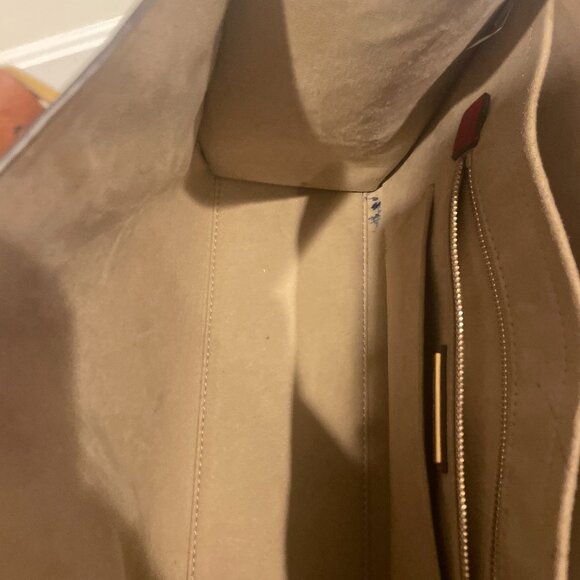 Tory Burch T Monogram Contrast Embossed Tote (Red) - Picture 6 of 8